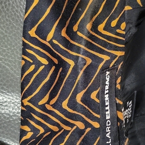 Ellen Tracy Linda Allard 12 petite brown and black squiggly line blazer - Picture 5 of 5